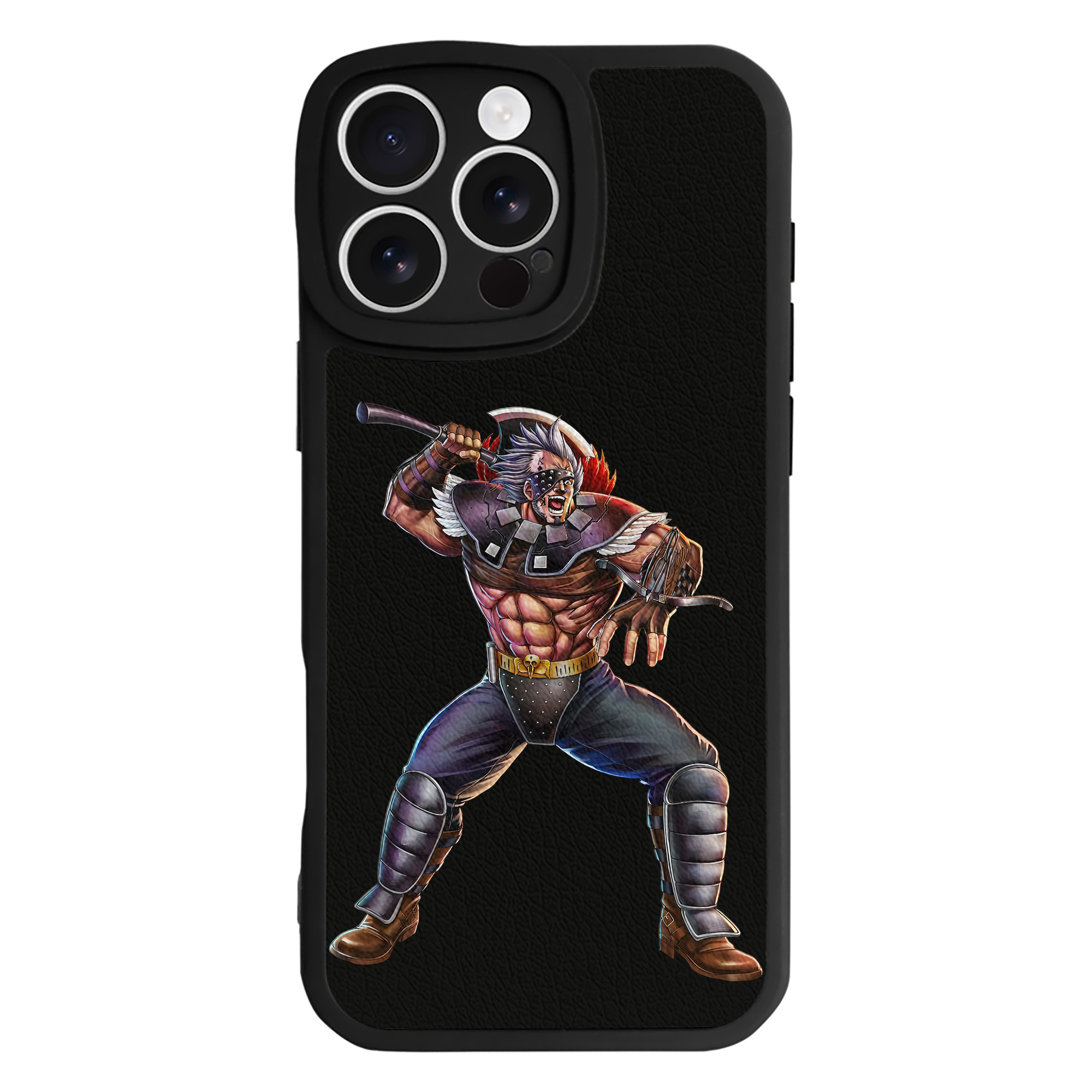 （画像用） 北斗の拳 Fist of the North Star 【iPhone 16シリーズ対応】シリコンスマホケース（レザー調） 材質：シリコン